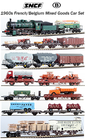 1960s French Belgium Mixed Goods Train Set A